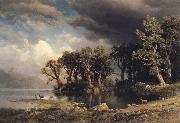 Albert Bierstadt The Coming Storm painting